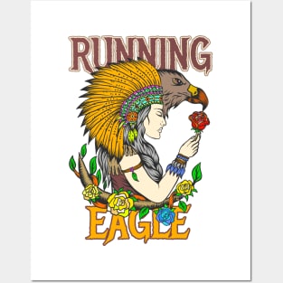 Running Eagle / Native American Girl Posters and Art